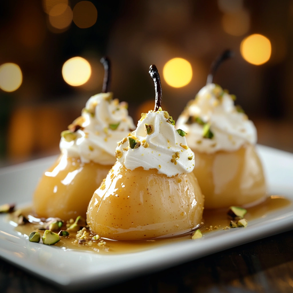 Sweet Moscato Poached Pears
