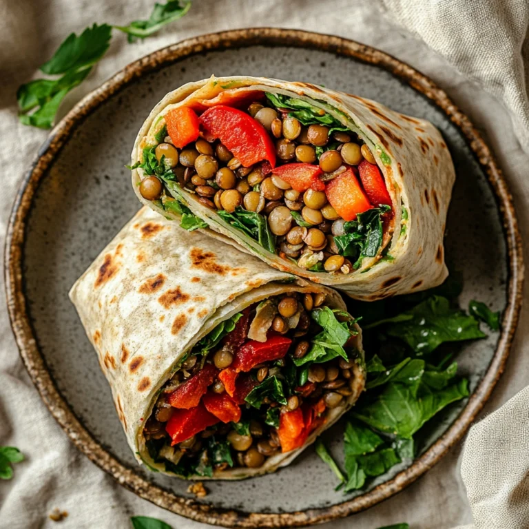 Lentil & Roasted Pepper Wraps